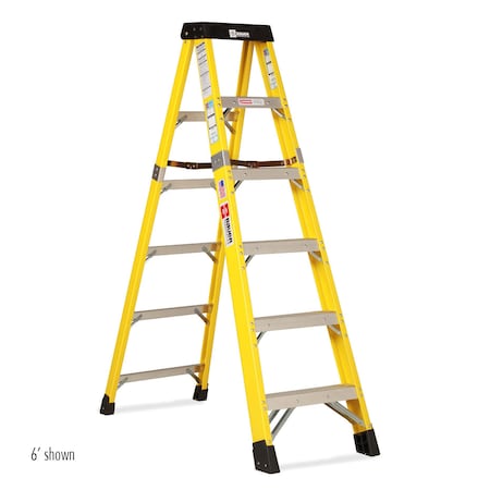 BAUER LADDER 6 ft Fiberglass Stepladder 36606